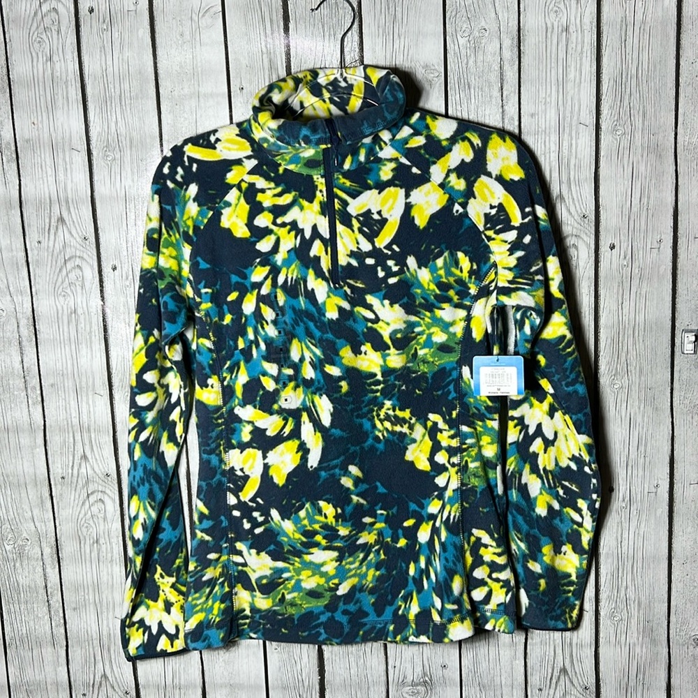 Columbia arctic air printed half zip pullover sweater size Medium